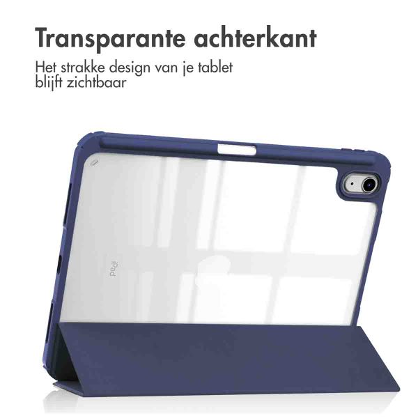 imoshion Trifold Hardcase Bookcase iPad 11 (2025) 11 inch / iPad 10 (2022) 10.9 inch - Donkerblauw