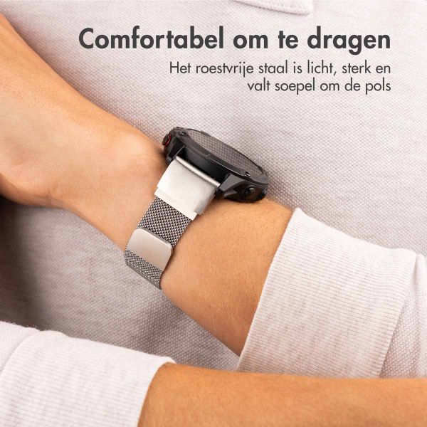 imoshion QuickFit® Milanees bandje  - Garmin 22 mm aansluiting - Maat L/XL - Zilver