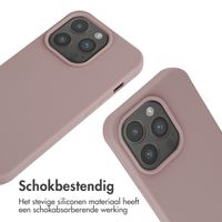 imoshion Siliconen hoesje met koord iPhone 15 Pro - Sand Pink