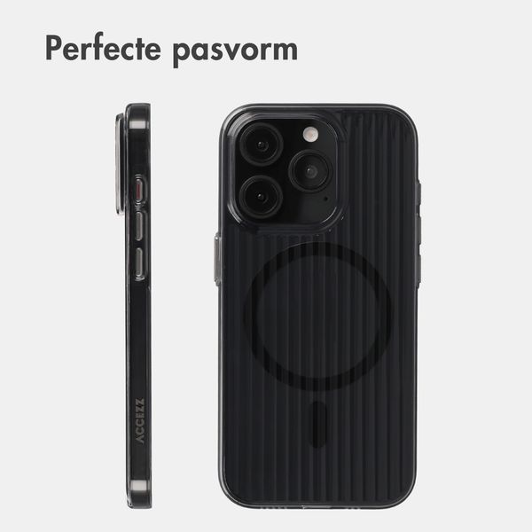 Accezz Lite Backcover met MagSafe | Fluted | Apple iPhone 15 Pro - Zwart