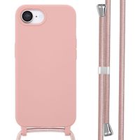 imoshion Silicone Case with Strap Apple iPhone 17e / 16e - Sand Pink