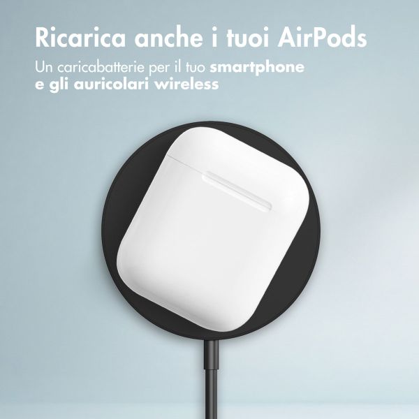 Accezz Wireless Charger USB-C - MagSafe en Qi2 Draadloze Oplader - 1 meter - Zwart