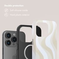 Selencia Vivid Back Cover with MagSafe Apple iPhone 15 Pro - Desert Waves Beige