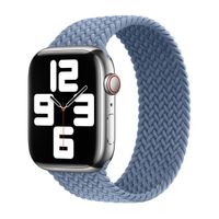 Apple 4 Pack Gevlochten solobandje voor de Apple Watch | 44/45/46/49 mm  - Maat 11 - (PRODUCT)RED / Beige / Slate Blue / Maize