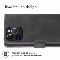 imoshion Bookcase met koord Apple iPhone 12 (Pro) - Zwart