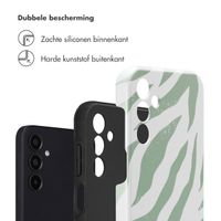 Selencia Vivid Tough Backcover Samsung Galaxy A15 (5G/4G) - Colorful Zebra Sage Green