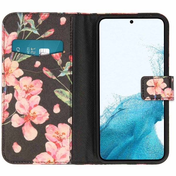 imoshion Design Softcase Bookcase Samsung Galaxy S22 - Blossom Black