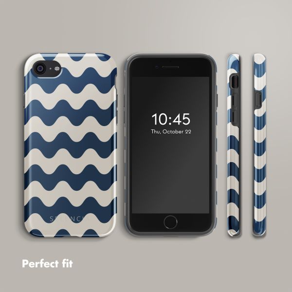 Selencia Vivid Back Cover Apple iPhone SE (2022 / 2020) / 8 / 7 / 6(s) - Wave Vibes Classic Blue