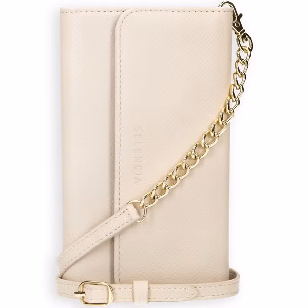 Selencia Uitneembare Slang Clutch Samsung Galaxy S10 - Wit