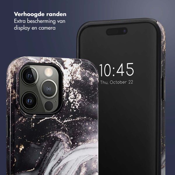 Selencia Vivid Tough Backcover iPhone 14 Pro Max - Chic Marble Black