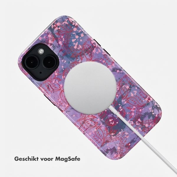 Selencia Vivid Backcover met MagSafe Apple iPhone 14 - Fresh Paint Flower Orange