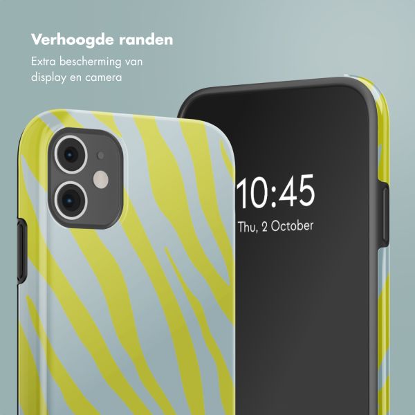 Selencia Vivid Tough Backcover iPhone 11 - Zebra Winter Sky Titanium Yellow