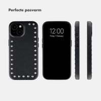 Selencia Studs Backcover met MagSafe Apple iPhone 15 - Velvet Black