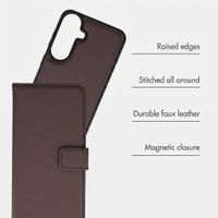 imoshion Detachable 2-in-1 Luxury Bookcase Samsung Galaxy S26 FE - Brown