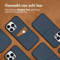 Accezz Premium Leather Card Slot Backcover Apple iPhone 14 Pro Max - Donkerblauw