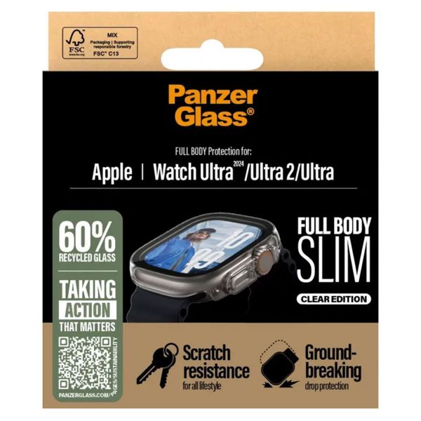 PanzerGlass Full Body Case Slim Apple Watch Ultra / Ultra 2 / Ultra 3 - 49 mm - Transparent