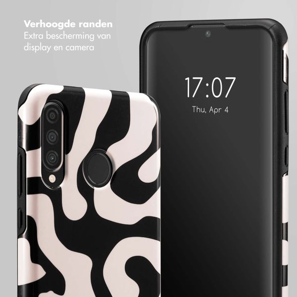 Selencia Vivid Tough Backcover Huawei P30 Lite - Art Wave Black