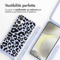 imoshion Siliconen design hoesje met koord Samsung Galaxy S24 Plus - Animal Lila