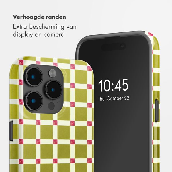 Selencia Vivid Backcover met MagSafe Apple iPhone 15 Pro - Check This Olive