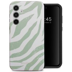 Selencia Vivid Tough Backcover Samsung Galaxy A55 - Colorful Zebra Sage Green