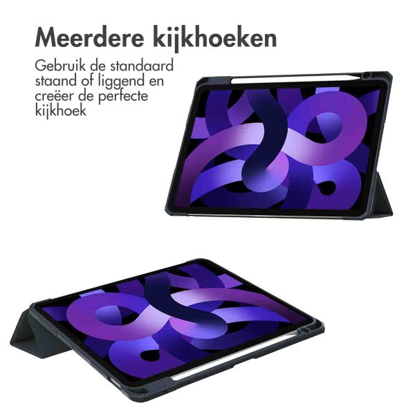 imoshion Trifold Hardcase Bookcase Apple iPad Air 11 inch (2025) M3 / (2024) M2 / Air 5 (2022) / Air 4 (2020) - Donkerblauw