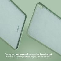 Accezz Liquid Silicone Backcover met penhouder iPad Air 11 inch (2025) M3 / (2024) M2 / Air 5 (2022) / Air 4 (2020) - Lichtgroen