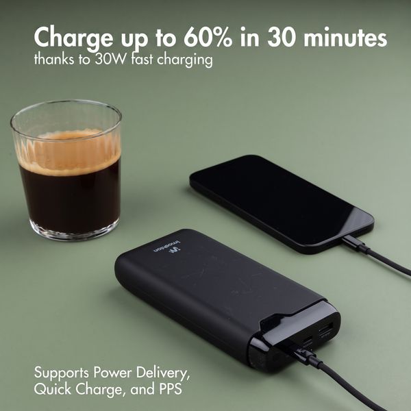 imoshion Powerbank 27,000 mAh - Quick Charge and Power Delivery - Black