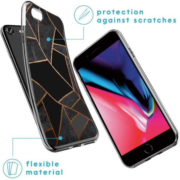 imoshion Design hoesje Apple iPhone SE (2022 / 2020) / 8 / 7 / 6s - Grafisch Koper / Zwart
