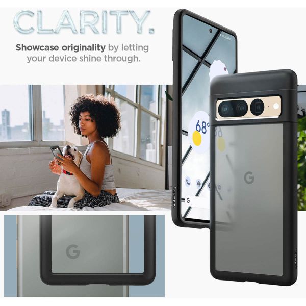 Spigen Ultra Hybrid Backcover Google Pixel 7 Pro - Zwart