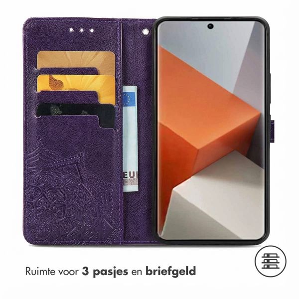imoshion Mandala Bookcase Xiaomi Redmi Note 13 Pro Plus (5G) - Paars