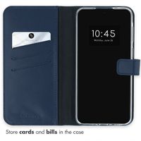 Selencia Genuine Leather Book Case Samsung Galaxy A37 (5G) - Dark Blue