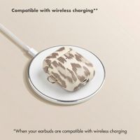 Selencia Sabi case leopard print  Apple AirPods 1 / 2 - Soft Ivory