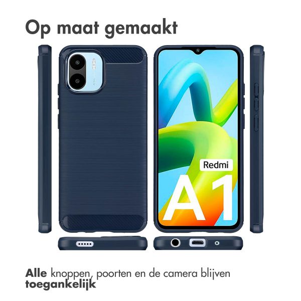 imoshion Brushed Backcover Xiaomi Redmi A1 / A2 - Donkerblauw