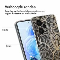 imoshion Design hoesje Xiaomi Redmi Note 12 Pro (5G) - Golden Leaves Transparant