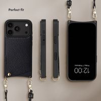 Selencia Nova Phone Case with Cord and Card Holder Apple iPhone 18 Pro Max / 17 Pro Max - Black