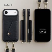 Selencia Sera Phone Case with Cord and Envelope Card Holder Apple iPhone Air - Black