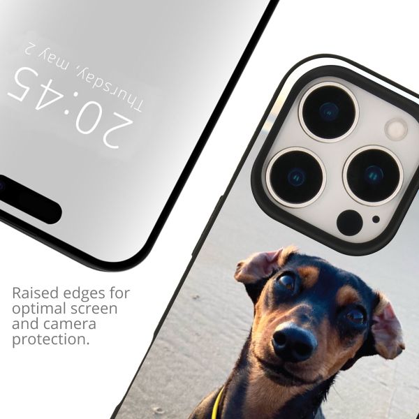 Ontwerp je eigen Apple iPhone 15 Pro gel hoesje - Zwart