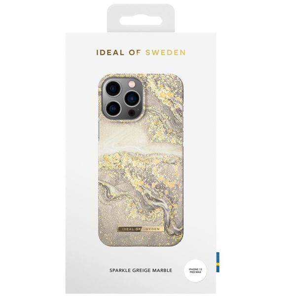 iDeal of Sweden Fashion Backcover iPhone 13 Pro Max - Sparkle Greige Marble