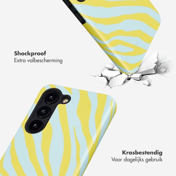 Selencia Vivid Backcover Samsung Galaxy S23 - Zebra Winter Sky Titanium Yellow