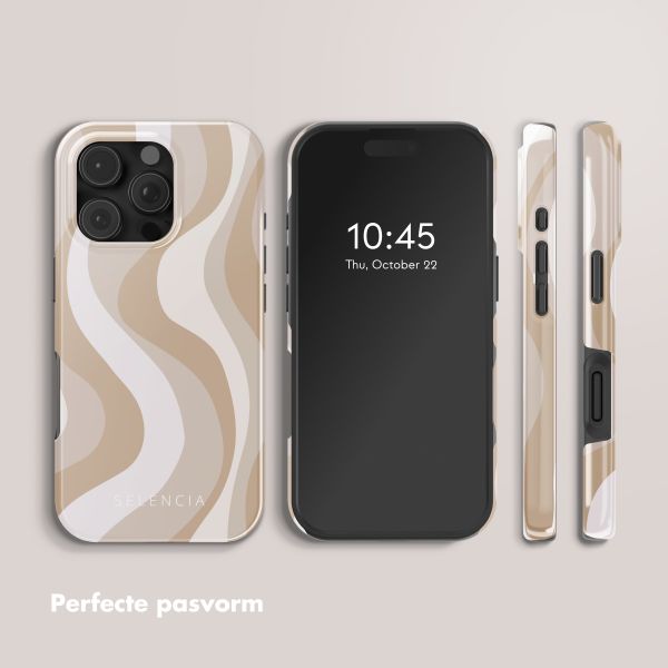 Selencia Vivid Tough Backcover met MagSafe Apple iPhone 16 Pro Max - Desert Waves Beige