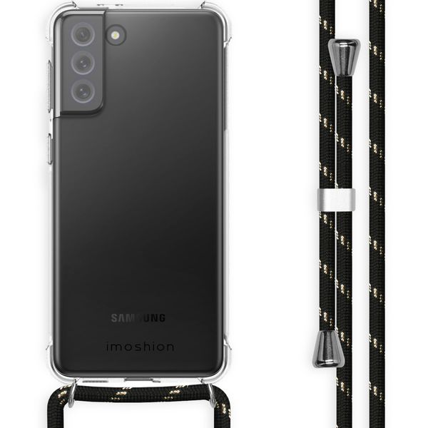 imoshion Backcover met koord Samsung Galaxy S21 FE - Zwart / Goud