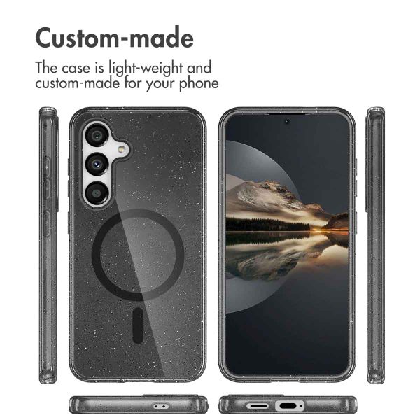 imoshion Sparkle Backcover met MagSafe Samsung Galaxy S25 - Glitter Zwart