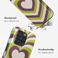 Selencia Vivid Backcover met MagSafe Apple iPhone 15 Pro - Double Hearts Plum Fern