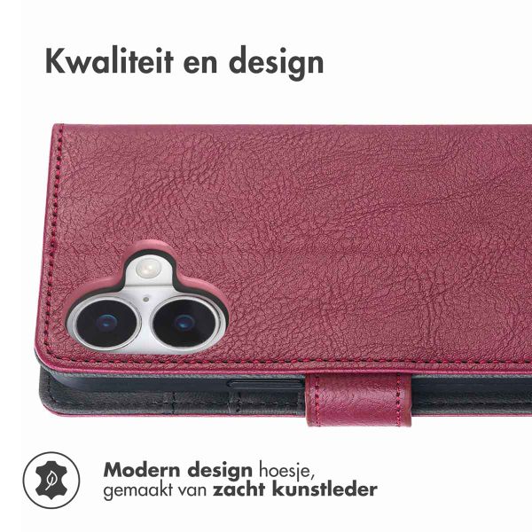 imoshion Luxe Bookcase Apple iPhone 16 - Bordeaux