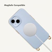 Selencia Rivièra MagSafe Back Cover with detachable hooks Apple iPhone 15 - Powder Blue