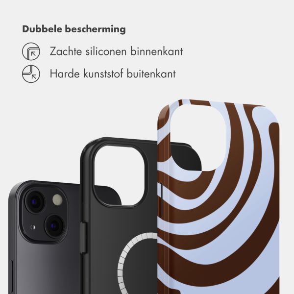 Selencia Vivid Backcover met MagSafe Apple iPhone 13 - Dream Swirl Chocolate