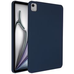 Accezz Liquid Silicone Backcover met penhouder Apple iPad Air 13 inch (2025) M3 / (2024) M2 - Donkerblauw