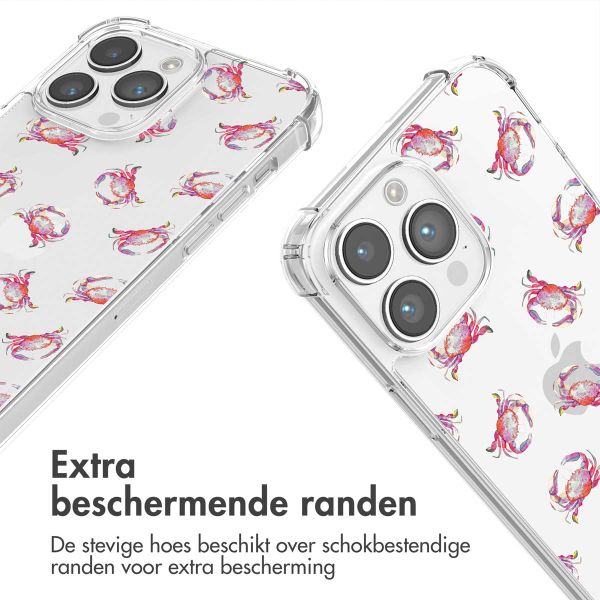 imoshion Design hoesje met koord Apple iPhone 14 Pro Max - Crab Watercolor