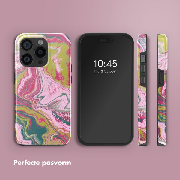 Selencia Vivid Tough Backcover met MagSafe iPhone 15 Pro - Marble Pink