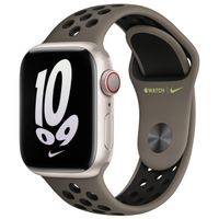 Apple Nike Sport Band Apple Watch Series 1 t/m 9 / SE (38/40/41 mm) | Series 10 / 11 (42 mm) - Olive Grey / Black
